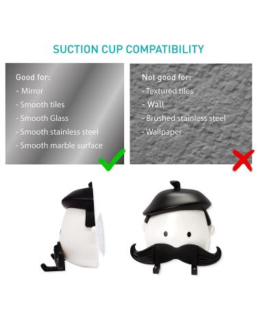 Peleg Design Mr. Razor Suction Holder - Shaving Razor Hook for Bathroom Shower Mirror | Unique Gift for Dad - Buy Online on GoSupps.com