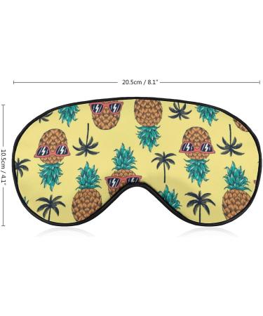 Pineapple with Sunglasses Sleep Mask - Adjustable Strap for Men and Women - Blocks Light for Night Travel and Nap - Buy Online on GoSupps.com