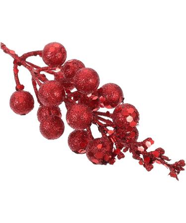 DECHOUS 10pcs branch christmas tree artificial flowers christmas berries Accessories artificial berries stems artificial fruit artificial xmas berry stem Christmas berry branch Red 19X5X5CM - Buy Online on GoSupps.com