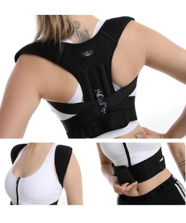 Adjustable Shoulder Brace & Upper Back Support Belt | Clavicle & Spine Posture Corrector (Medium) - International Shipping Available - Buy Online on GoSupps.com