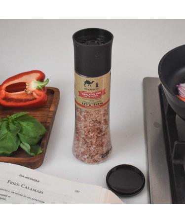 Himalayan Pink Salt Grinder - 390g/13.8oz with Essential Minerals | Easy-to-Use Salt Mill for Fresh Rose Salt - Buy Online on GoSupps.com