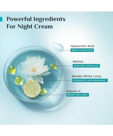 Pilgrim Korean White Lotus Day Cream SPF 50 & Retinol Anti-Aging Night Cream | Day & Night Skin Care Combo - Buy Online on GoSupps.com