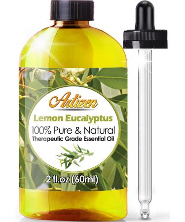 Artizen Lemon Eucalyptus Essential Oil (Pure & Natural) Therapeutic Grade - Huge 2oz Bottle - Perfect for Aromatherapy - Oil of Lemon Eucalyptus - Lemon Eucalyptus Oil - Lemon Eucalyptus Tree Oil