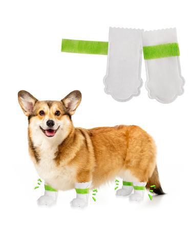 Dog Boots for Small and Medium Dogs, 20Pcs Paw Protection with Adjustable Straps Disposable Pet Booties Puppy Shoes for Water Proof Dirt-Proof Outdoor (Waterproof, L) Waterproof L: Width 2.5 - 3"