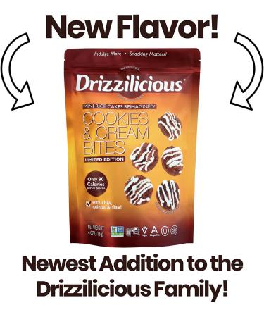 Drizzilicious Mini Cinnamon Rice Cakes with White Chocolate Drizzle 113g - Buy Online on GoSupps.com