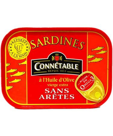 Connétable Boneless Sardines in Extra Virgin Olive Oil - 80.5g net drained can