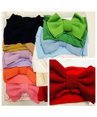 Midodo 10-Piece Baby Headband Set | Soft Elastic Turban for Newborn Girls | Stretchable Nylon Knot Ligaments Hair Bands - Buy Online on GoSupps.com