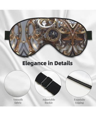 Buy Soft Clock Gear Print Sleep Eye Mask | Comfortable Eyeshade for Travel & Naps - Ideal for Men & Women - Buy Online on GoSupps.com