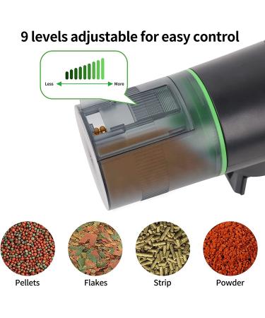 Ycozy Rechargeable Automatic Fish Feeder | Moisture-Proof Electric Dispenser for Aquarium & Tank | Intelligent Timer & USB Cable | Ideal for Fish & Turtles | Navi-EV - Buy Online on GoSupps.com