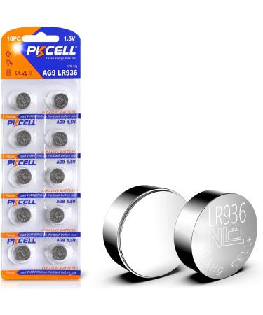 PKCELL LR936 Batteries - 1.5V AG9 Button Cell Watch Batteries (20 Pcs) - High Performance LR45 G9 194 394 - International Shipping Available - Buy Online on GoSupps.com