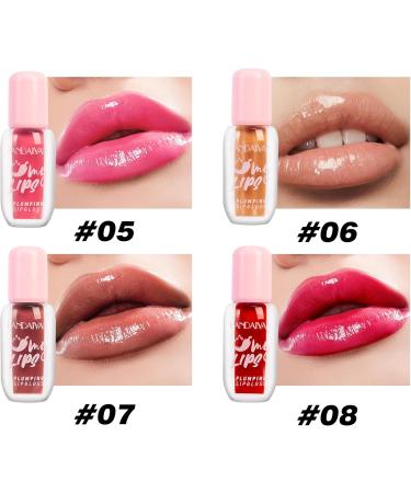HOPHAT Plumping Lip Gloss with Chili Extract Shiny Shine Liquid Lipstick Long Lasting Waterproof Plumper Lip Plumper Lip Mirror Lip Plumping Gloss Color 07 Color 07 - Buy Online on GoSupps.com