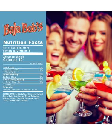 Baja Bob's Sugar Free Sweet and Sour Mix - 1.75 Liter - Cocktail Mix 59.2 Fl Oz - Buy Online on GoSupps.com