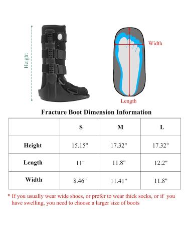 Air Walking Boot - Tall Fracture Boot for Left or Right Foot | Air CAM Walker for Broken Foot & Sprained Ankle Recovery (Large) - International Shipping Available - Buy Online on GoSupps.com