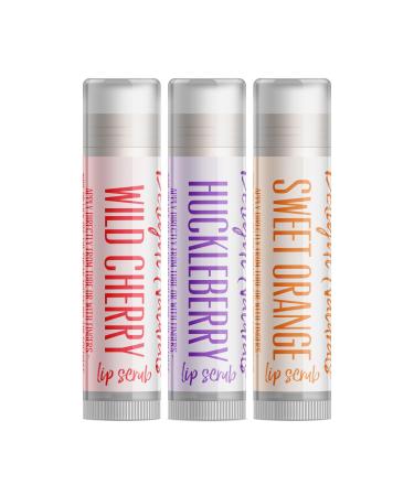 Fruity Kisses Sugar Lip Scrub Set - Wild Cherry Huckleberry Sweet Orange