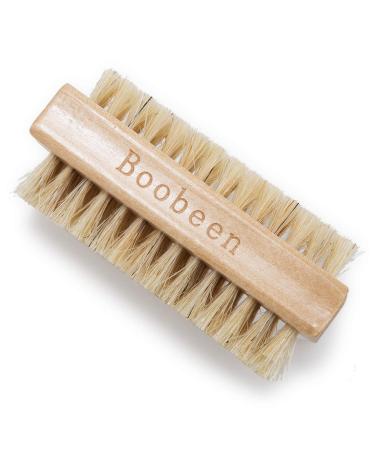 Boobeen Natural Pig Bristle Nail Brush - Hand & Foot Cleaner for Fingernail and Toenail Care - Khaki - Buy Online on GoSupps.com