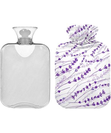 Naanle Lavender Flower Hot Water Bottle 2L - Pain Relief & Heat Therapy for Menstrual Cramps | Leak-Proof & Stylish Cover - Buy Online on GoSupps.com