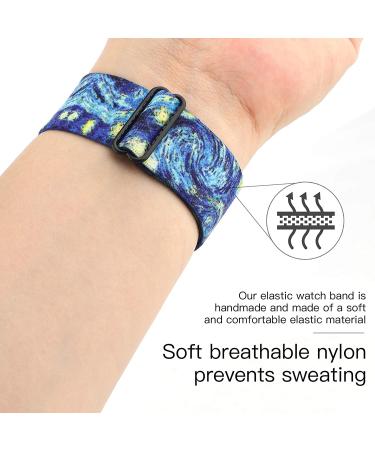 Starry Sky Adjustable Elastic Watch Band for Fitbit Versa - Women's Stretch Sport Wristband - Buy Online on GoSupps.com