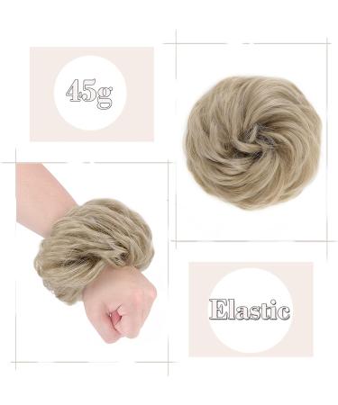 Synthetic Hair Bun Extension 45g - Ash Blonde Messy Hair Scrunchie for Women - Buy Online on GoSupps.com