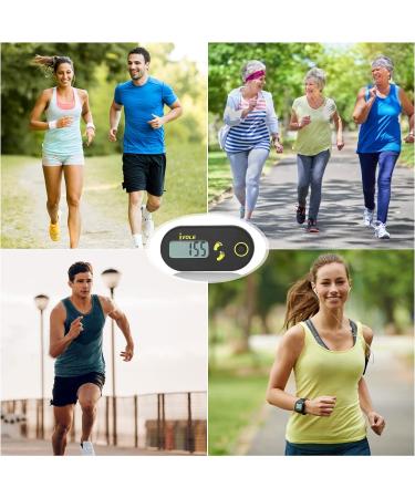 Buy Sortable 3D Digital Pedometer with Clip - Track Steps Calories & Activity Time | Ideal for Running - Men & Women - Black - Buy Online on GoSupps.com