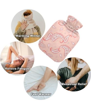 Naanle Hot Water Bottle - Paisley Floral Transparent Heating Solution for Back Pain Relief & Cold Therapy (1L) - Buy Online on GoSupps.com