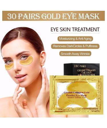 BO-MALL 24K Gold Hydro Jelly Mask - 60 Pairs (2 Boxes) - Collagen Under Eye Mask for Dark Circles & Puffiness - Buy Online on GoSupps.com