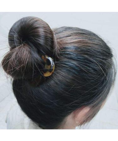 2 Pack Celluloid U-Shape Hairpins - French Style Hair Forks for Women & Girls - Ivory Tokyo - Buy Online on GoSupps.com