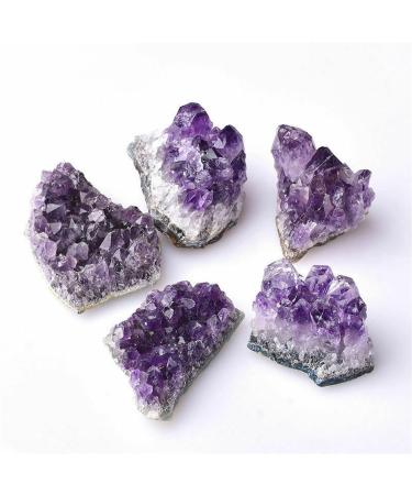 1/5/10PC 1PC/30-40g Raw Purple Natural Brazilian Amethyst Crystal Cluster Quartz Druzy Geode Rock Stones Specimen Ornament Home Decor Component (Color : 10pcs)