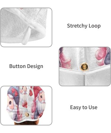 Super Absorbent Gnome Couple Hair Towel 2 Pack - Quick Dry Hair Turbans for Women & Girls - Perfect for Fast Hair Drying - Buy Online on GoSupps.com