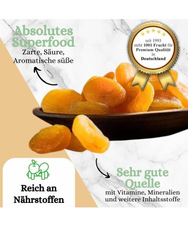 1001 Frucht 1001 Frucht Dried Apricot 500g Dried Fruit Cereal Dried Fruit Sugar Free Treats Turkey Dried Fruit Non GMO - Buy Online on GoSupps.com