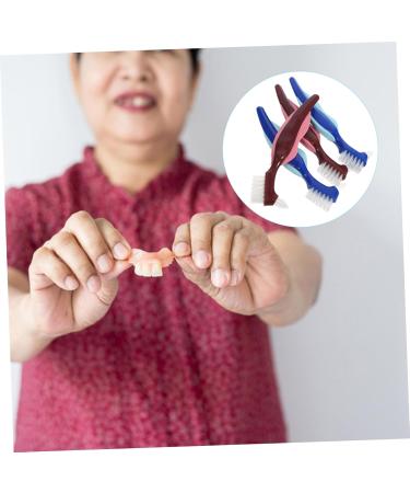 Minkissy 4-Piece Travel Toothbrush Set for Seniors | Portable Prosthesis Brushes - Perfect for On-the-Go Care - Buy Online on GoSupps.com