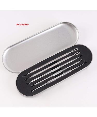 ActivePur Blackhead Remover Pimple Extractor Tool Kit - 5 Piece Set for Acne Removal and Skin Blemish Treatment - Buy Online on GoSupps.com