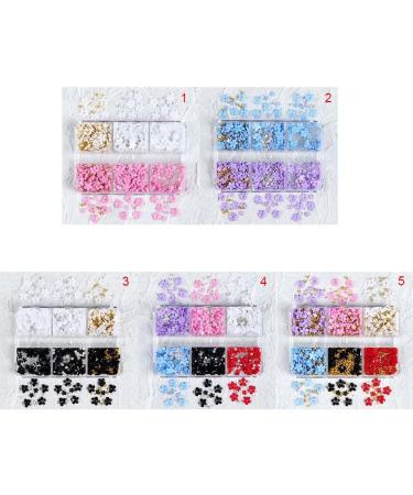 6 Grids Steel Ball Mixed Size Gold Silver Nail Art Decoration Acrylic Flower Nail Rhinestones Nails Charms(2) - Buy Online on GoSupps.com