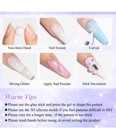 SUPWEE Solid Builder Gel 14g - White Non-Stick Nail Extension for DIY Nail Art - Buy Online on GoSupps.com
