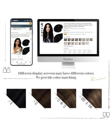 Vivien Treats Real Hair Extensions - Deep Black Remy Extensions 50cm 100g - Premium Quality Tress for Luxurious Volume - Buy Online on GoSupps.com