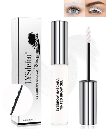 LYSdefeu eyebrow gel color waterproof white long lasting eyebrow makeup kit tinted liquid volume colorful mascara glue cosplay show 10 white