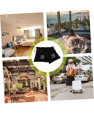 PLAFOPE 8 Pcs Storage Bag Blowdryers for Hair Bathroom Hairdryer Pouch Gym Bag Black Flocking Cloth - Buy Online on GoSupps.com