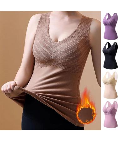 Thermal Underwear for Women - Fleece Ski Vest Thick Functional Sleeves Sexy & Stretchy Winter Base Layer - XXL Black - Buy Online on GoSupps.com