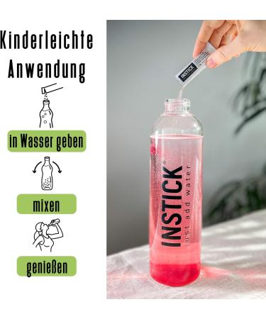 Instick Boisson instantan e sans sucre (pack conomique toutes les vari t s) poudre v g talienne faible en calories et vitamine C poudre instantan e 2 x 12 b tonnets et 1 x 46 b tons 1 b ton - Buy Online on GoSupps.com