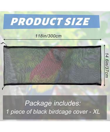 Adjustable Bird Cage Seed Catcher - Large Soft Mesh Skirt for Round & Square Cages - Buy Online on GoSupps.com