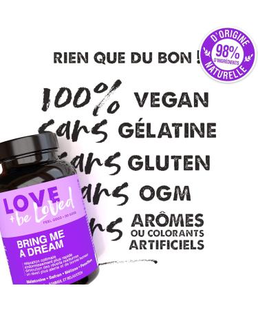 Sleep and Serenity Gummies "Bring Me a Dream" | 42 Vegan Gummies | Food Supplement based on Melatonin Saffron Melissa | Made in France | Love and be Loved - Buy Online on GoSupps.com