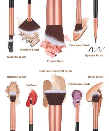 InnoGear 21-Piece Professional Makeup Brushes Set with Cleaner - Black Golden - Buy Online on GoSupps.com