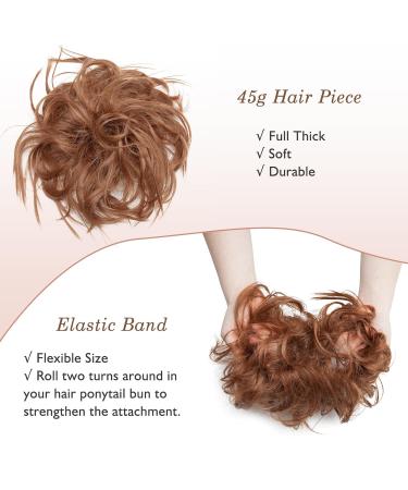 Shop TESS Hair Tie - Voluminous Messy Bun Hairpiece (Light Auburn) - Perfect for Women & Girls | 45g Elastic Band - Buy Online on GoSupps.com