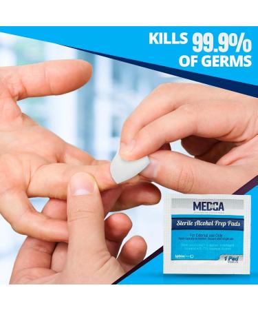 500 Count Alcohol Wipes - Individually Wrapped 70% Isopropyl Swab Pads, 2-Ply Cotton - Pack of 1 - Buy Online on GoSupps.com