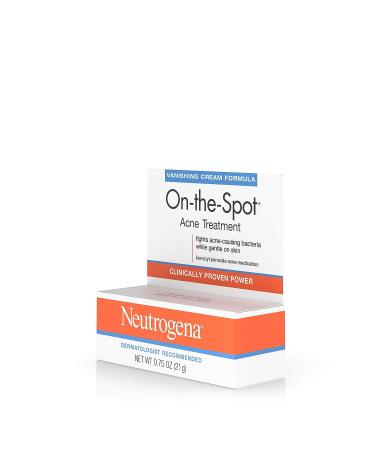 Neutrogena On-The-Spot Acne Treatment 0.75 oz - 2.5% Benzoyl Peroxide Pimple Cream - Buy Online on GoSupps.com
