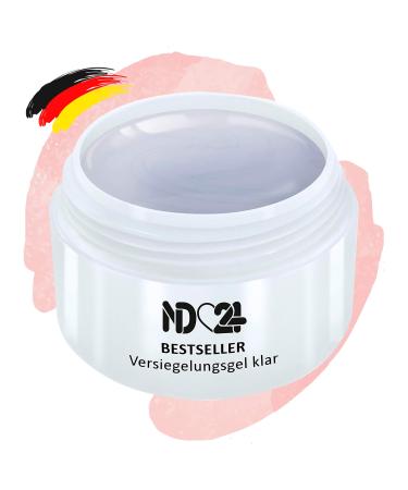 Finish Sealer Gel Medium Viscosity High Gloss - UV Nail Gel - Made in Germany - Low Acid (5ml)