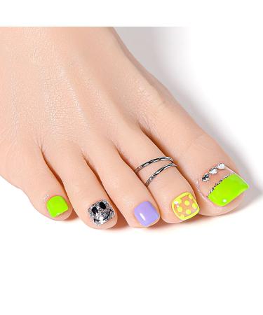 AIMeili 550 Pieces Clear Transparent False Toe Nails - Full Cover Artificial Toenail Tips with Storage Box - Buy Online on GoSupps.com