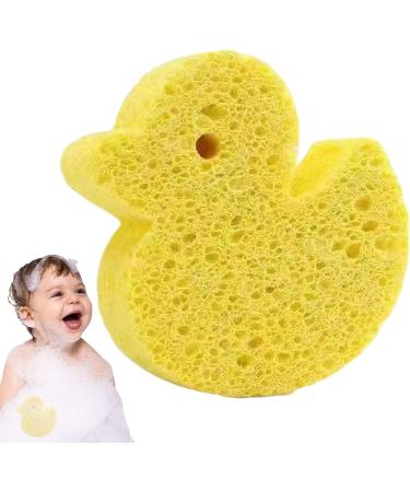 Kids Bath Sponge - Soft Body Wash Scrubber Shower Sponge Dead Skin Remover Cute Shower Brush Bath Supplies for Toddler Kids Baby Yellow - Buy Online on GoSupps.com