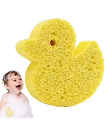 Bath Sponge for Kids - Soft Body Wash Scrubber | Bath Rub Cute Shower Sponge Shower Brush Body Scrubber Dead Skin Remover for Deep Cleansing Yellow