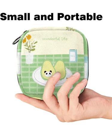 Menstrual Bag Zipper for Women & Girls - Avocado Green Tampon & Napkin Pouch - Buy Online on GoSupps.com