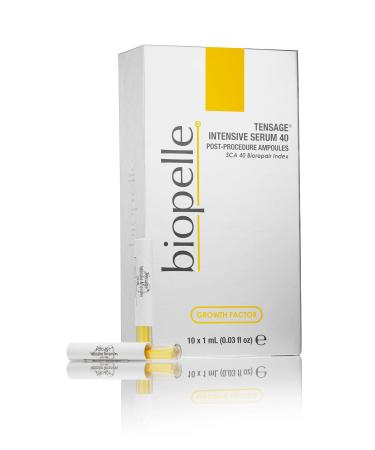 Biopelle Tensage Growth Factor Intensive Serum 40 Post-Procedure or Intensive Boost Ampoules with SCA 40 Biorepair Index 10 Count